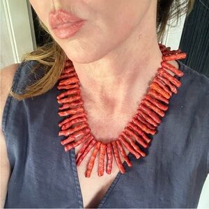 Vintage Authentic Rare Branch Coral Statement Necklace